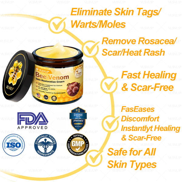 💐🌟💐Made and Shipped from USA ✨ VLSVLS® Bee Venom Skin Restoration Cream 🔥 LAST DAY 80% OFF
