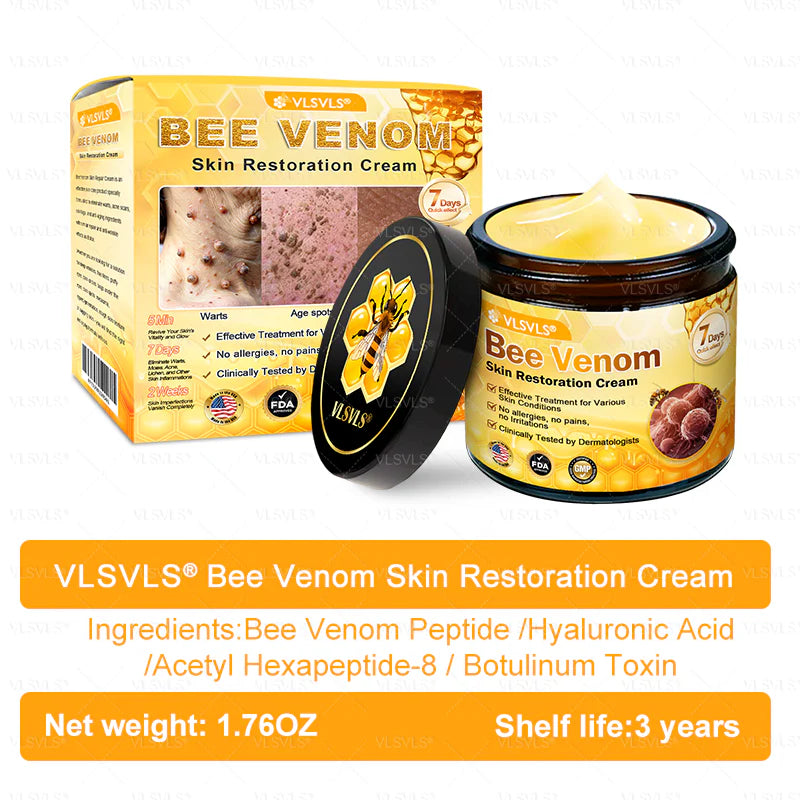 💐✨💐Made and Shipped from US ✨ VLSVLS® Bee Venom Skin Restoration Cream 🔥 💧 Targets wrinkles, fine lines, purpura, sagging, stretch marks, dark spots—firming, lifting and more
