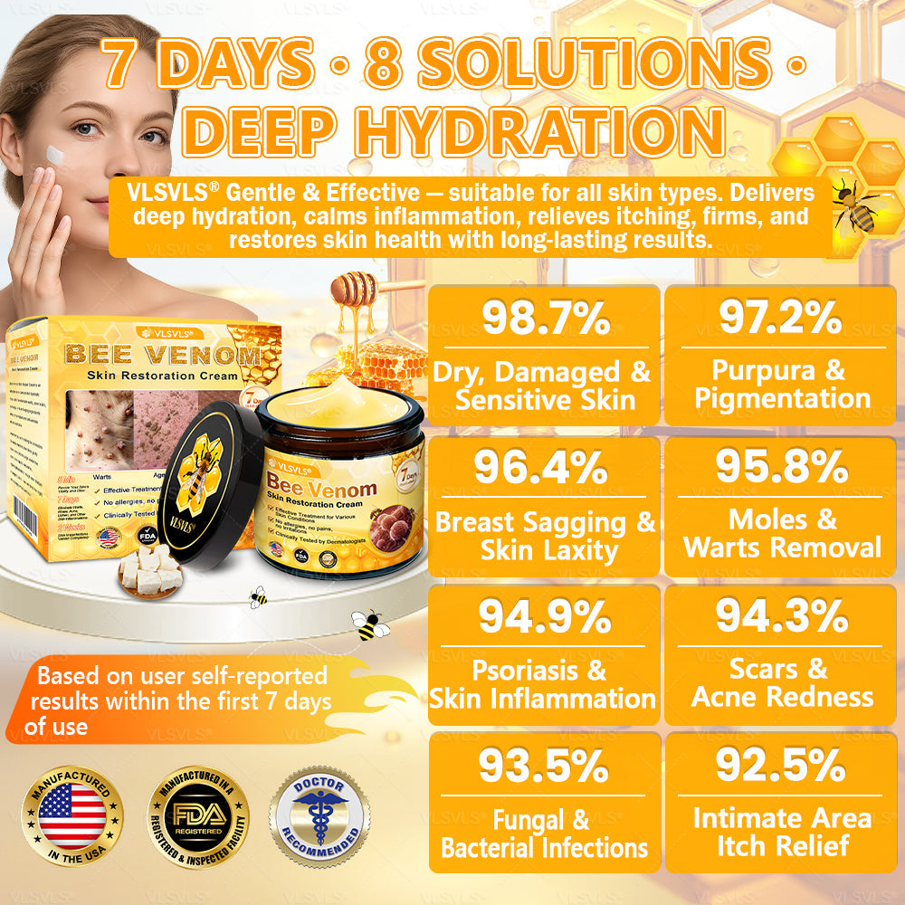 💐💟💐Made and Shipped from US ✨ VLSVLS® Bee Venom Skin Restoration Cream 🔥 LAST DAY 80% OFF
