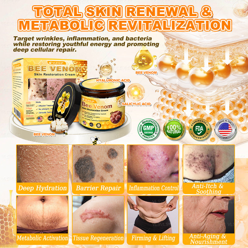 💐💟💐Made and Shipped from US ✨ VLSVLS® Bee Venom Skin Restoration Cream 🔥 LAST DAY 80% OFF