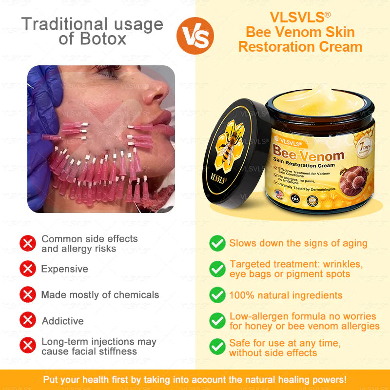💐✨💐Made and Shipped from US ✨ VLSVLS® Bee Venom Skin Restoration Cream 🔥 💧 Targets wrinkles, fine lines, purpura, sagging, stretch marks, dark spots—firming, lifting and more