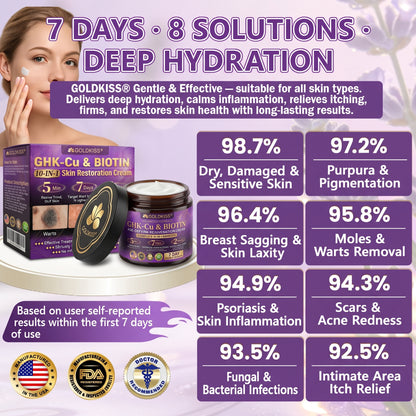 Made and Shipped from USA✨ 𝐆𝐎𝐋𝐃𝐊𝐈𝐒𝐒® 𝐆𝐇𝐊-𝐂𝐮 & 𝐁𝐈𝐎𝐓𝐈𝐍 𝟏𝟎-𝐈𝐍-𝟏 𝐒𝐤𝐢𝐧 𝐑𝐞𝐬𝐭𝐨𝐫𝐚𝐭𝐢𝐨𝐧 𝐂𝐫𝐞𝐚𝐦 ⚡