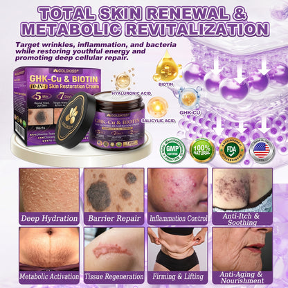 Made and Shipped from USA✨ 𝐆𝐎𝐋𝐃𝐊𝐈𝐒𝐒® 𝐆𝐇𝐊-𝐂𝐮 & 𝐁𝐈𝐎𝐓𝐈𝐍 𝟏𝟎-𝐈𝐍-𝟏 𝐒𝐤𝐢𝐧 𝐑𝐞𝐬𝐭𝐨𝐫𝐚𝐭𝐢𝐨𝐧 𝐂𝐫𝐞𝐚𝐦 ⚡